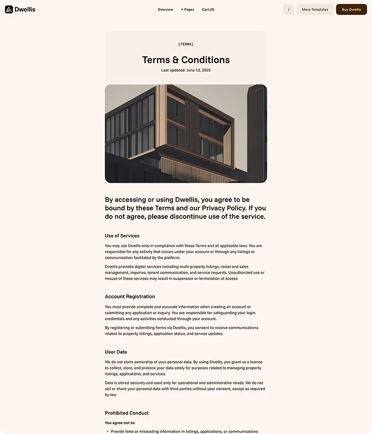 property portfolios account terms