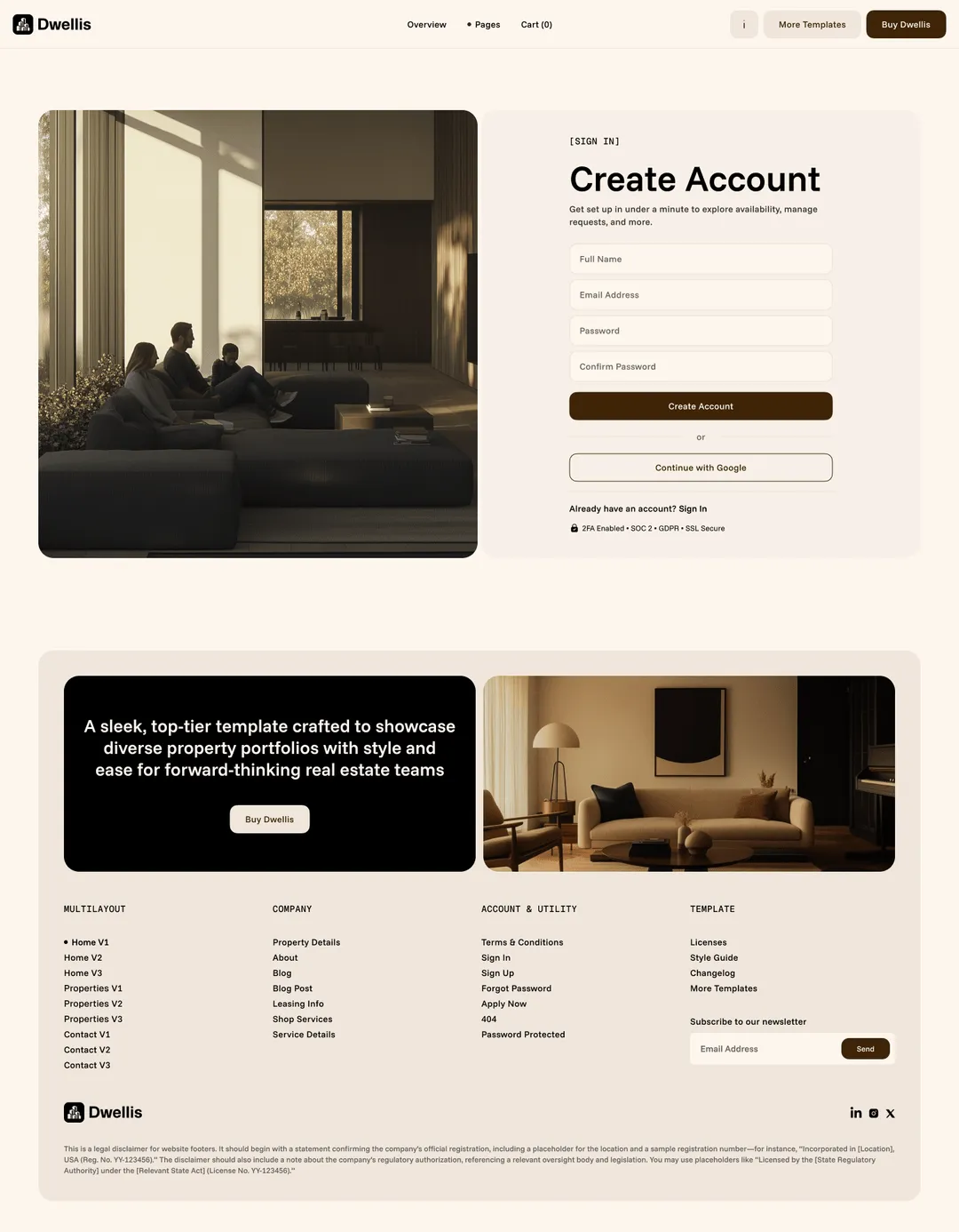 property portfolios sign up