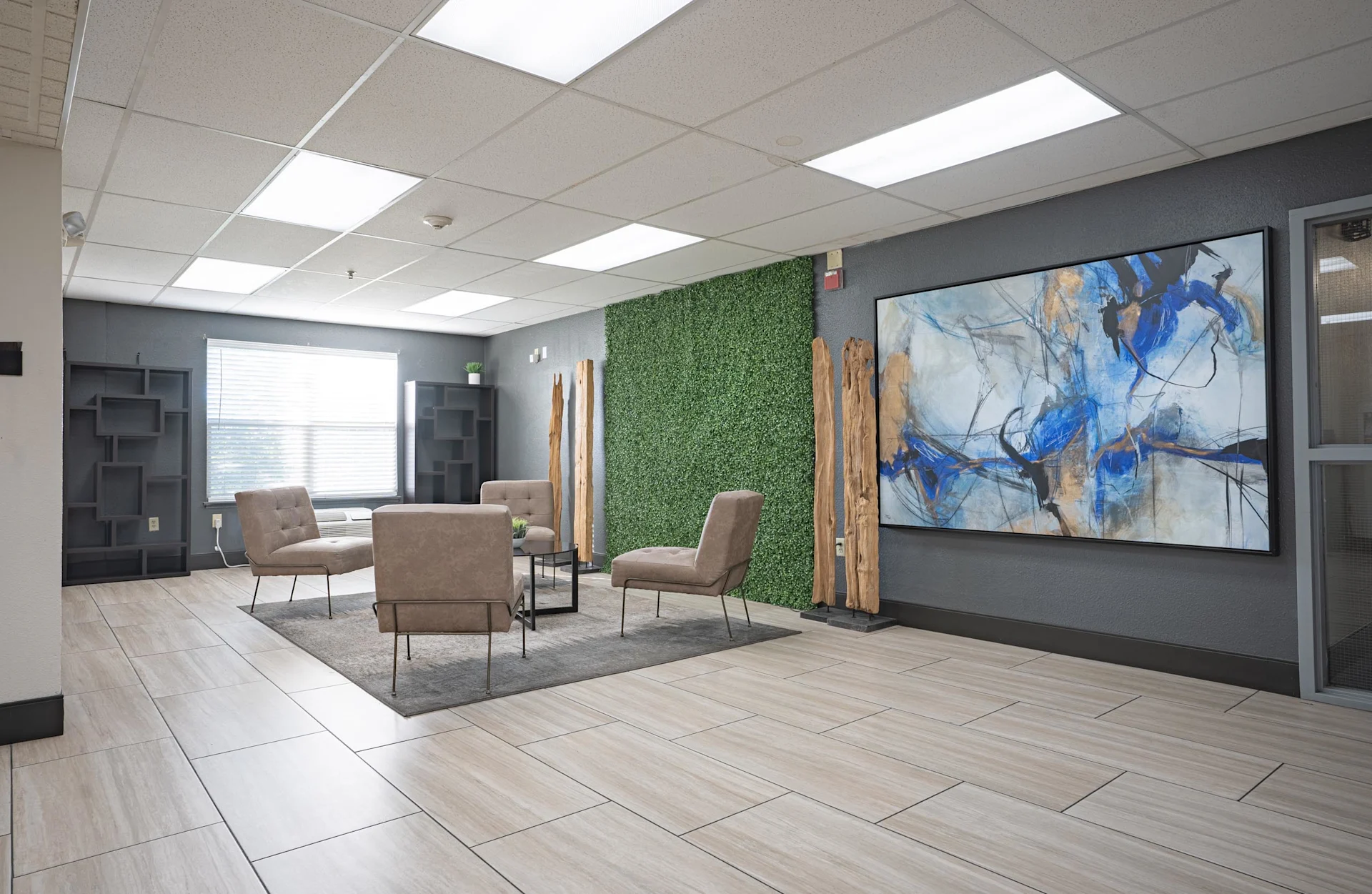 Leasing office lobby