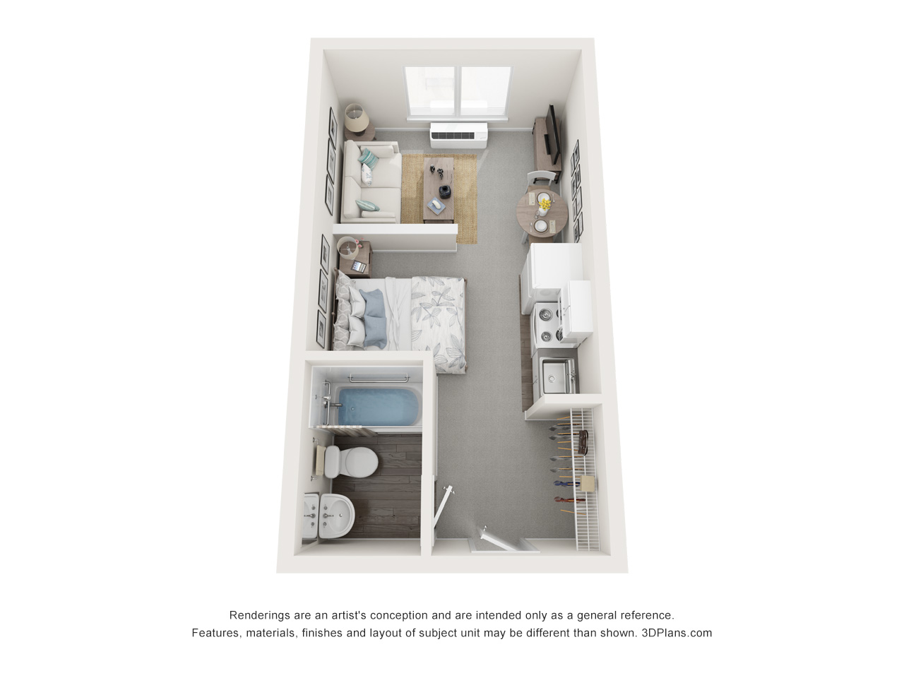 Studio A floor plan