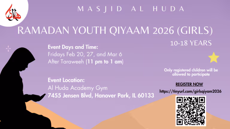 Ramadan Youth Qayam program at Masjid Al-Huda