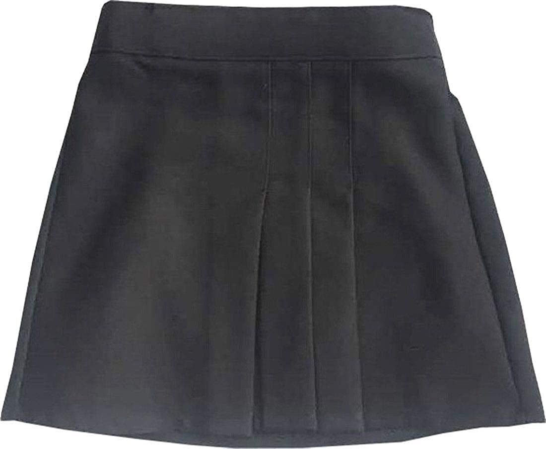 Navy blue pleated school uniform skirt for girls