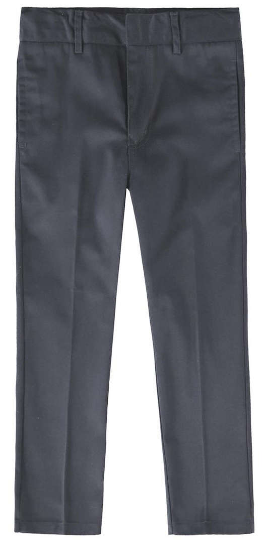Navy blue school uniform flat front trousers for boys