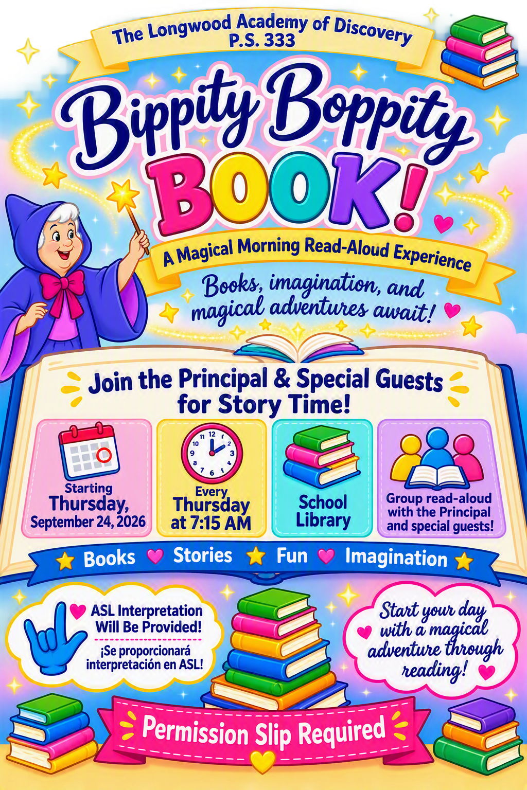 Bippity Boppity Book! A Magical Morning Read-Aloud Experience - The Longwood Academy of Discovery P.S. 333