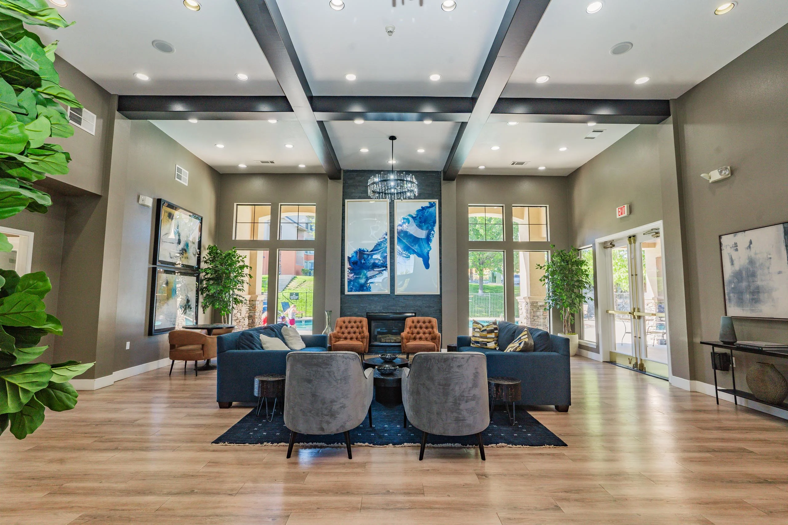 Leasing office lobby