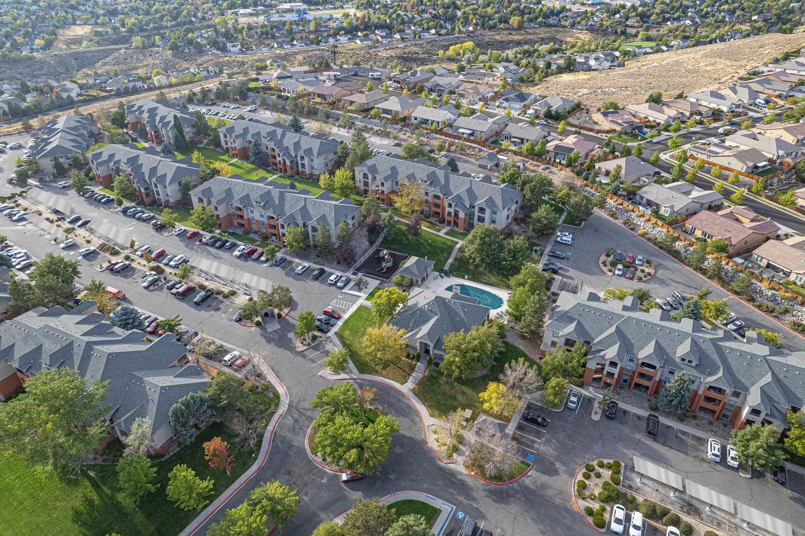 Aerial view of the community
