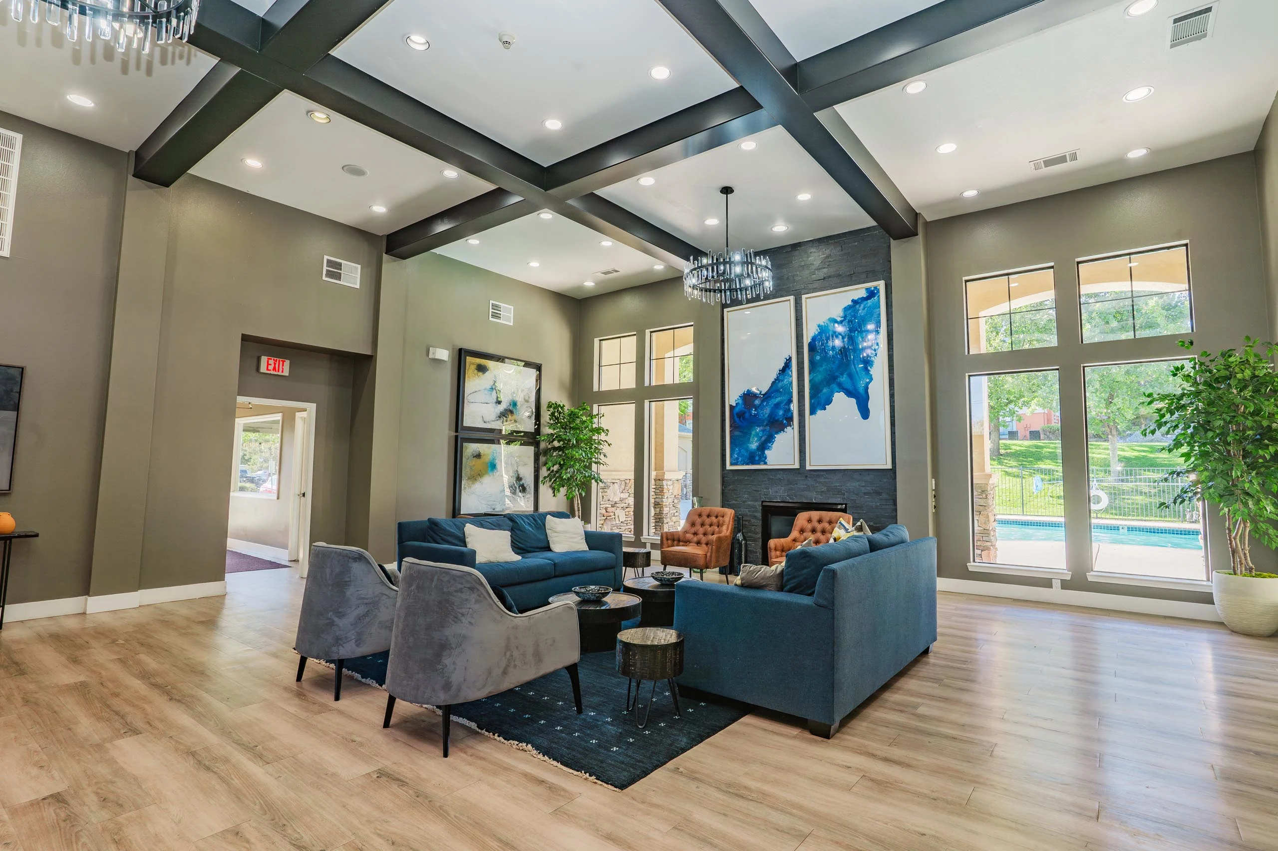 Leasing office lobby