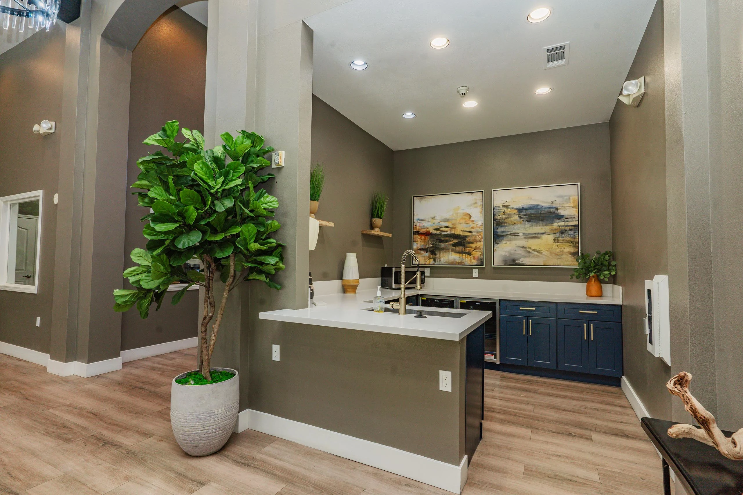 Leasing office lobby