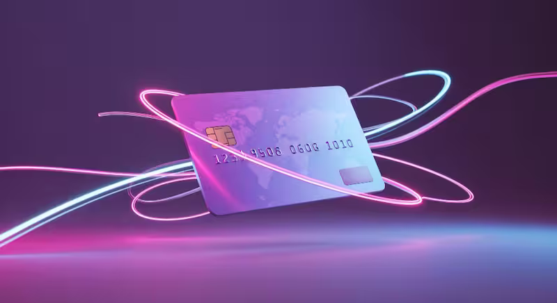 a card levitating in the air