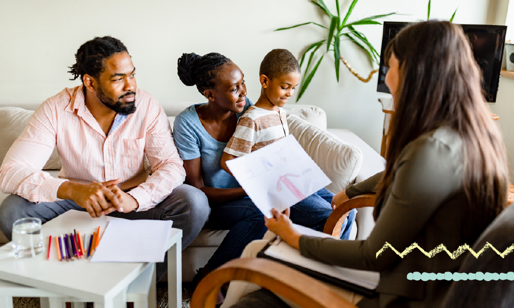 Clinical supervisor giving feedback to a developing therapist