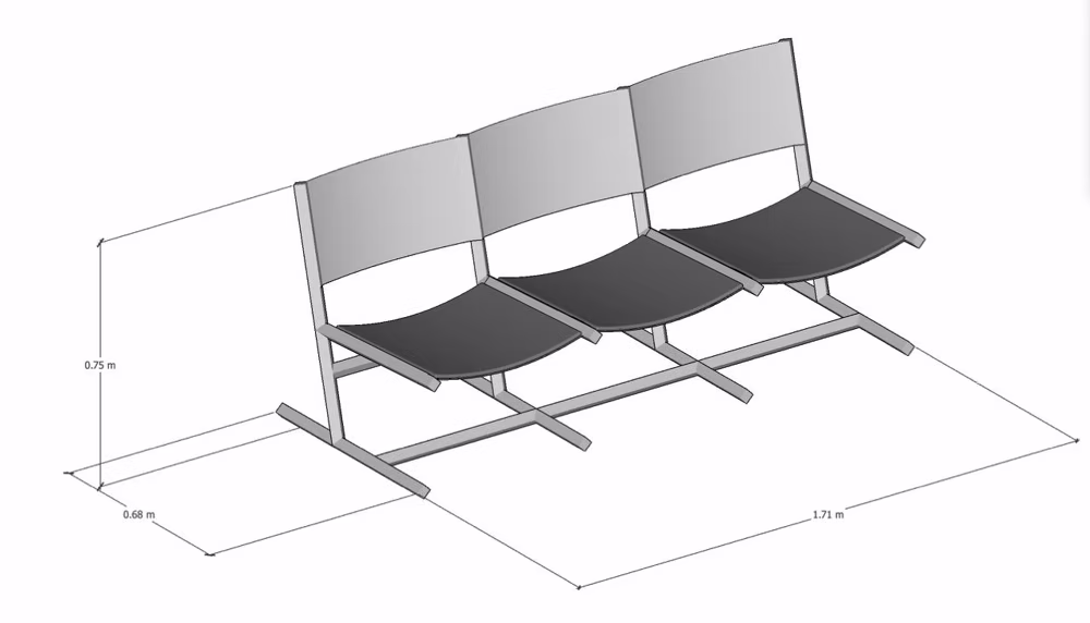 Silla Lounge A45 Triple — foto 1