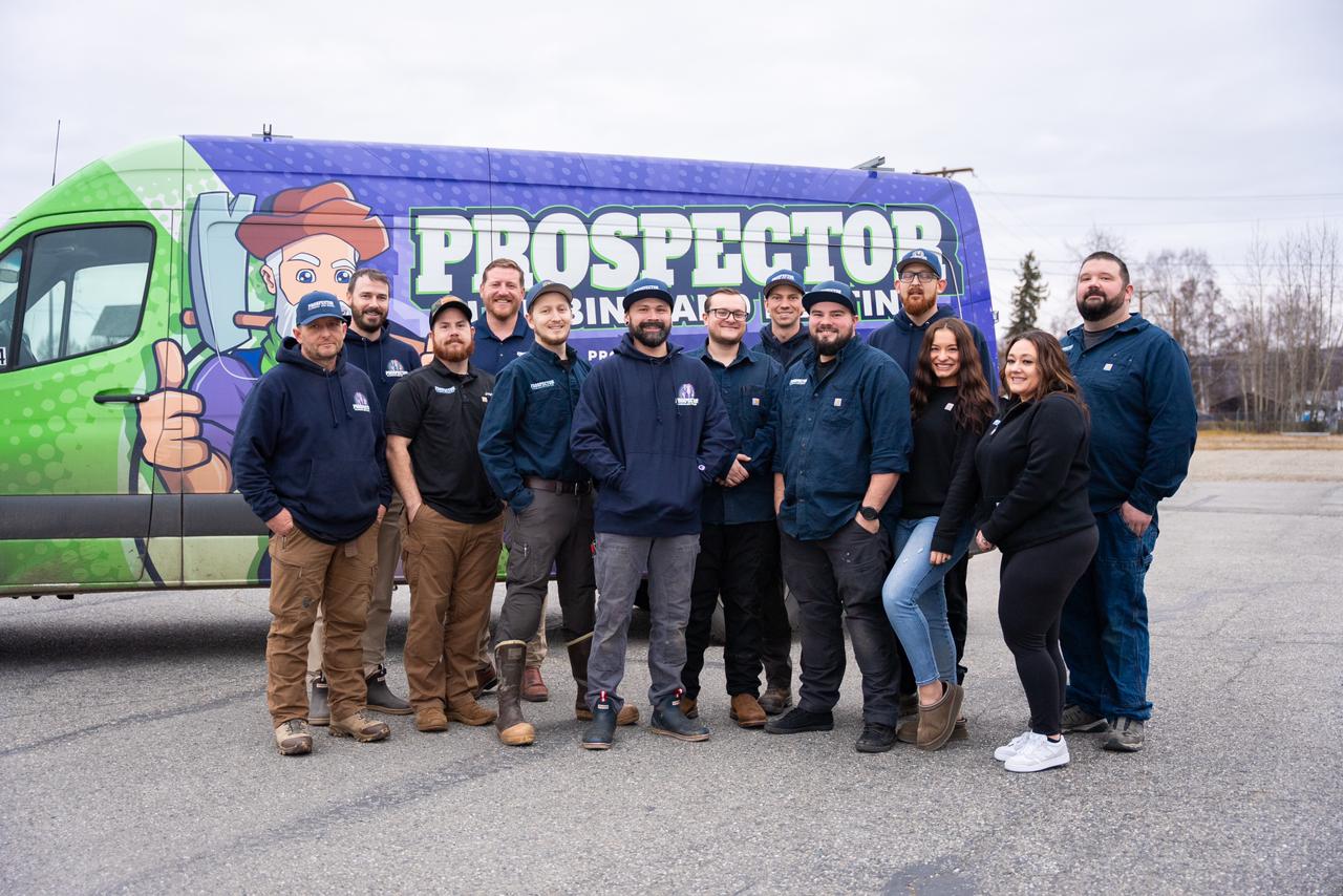 Prospector Plumbing & Heating team member at work