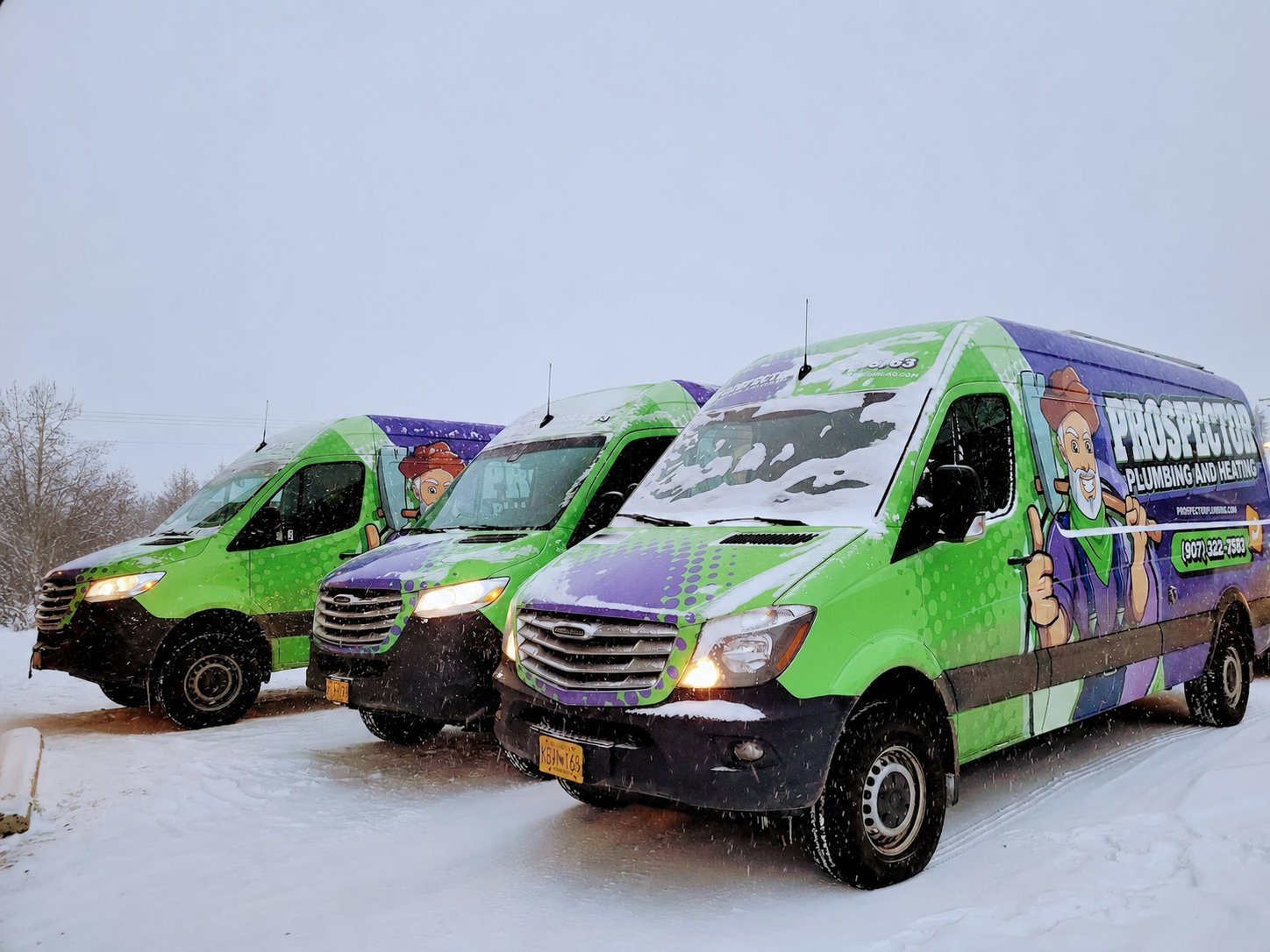 Prospector Plumbing & Heating technician van in Alaska