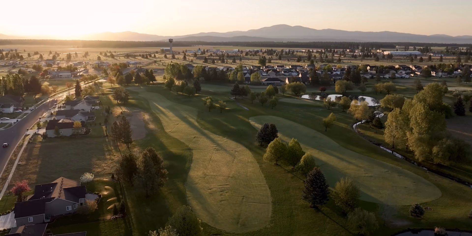 Aerial view of a new neighborhood