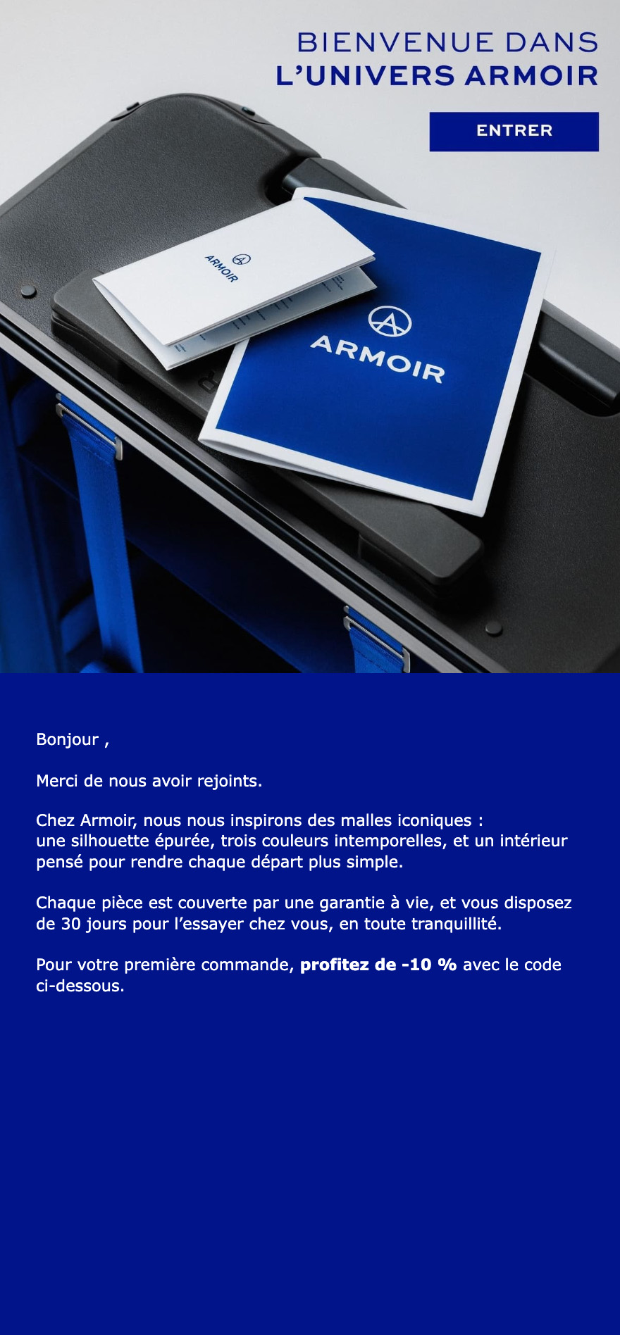 Armoir — after AuraSeed email design