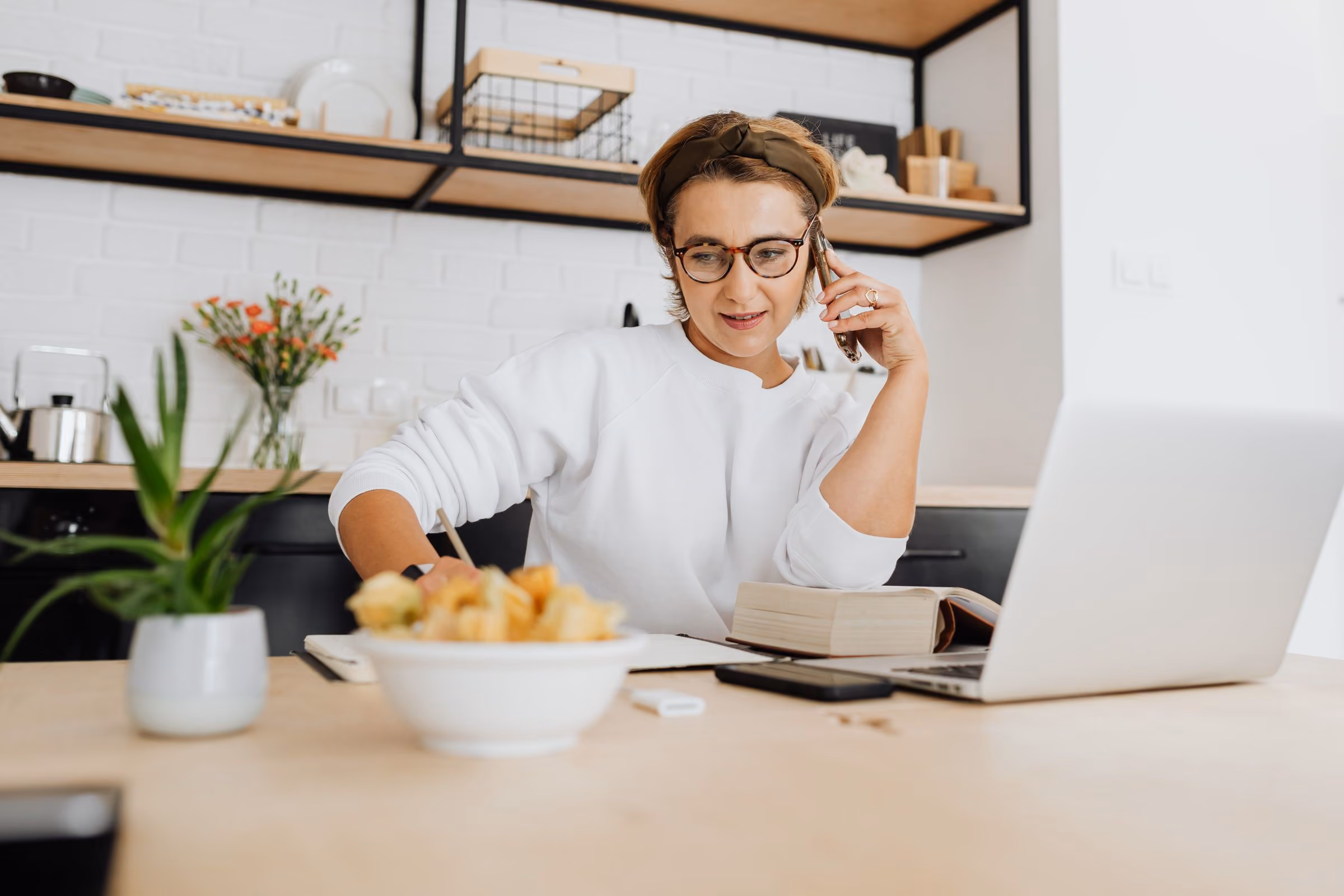 Woman booking an allergy appointment from home