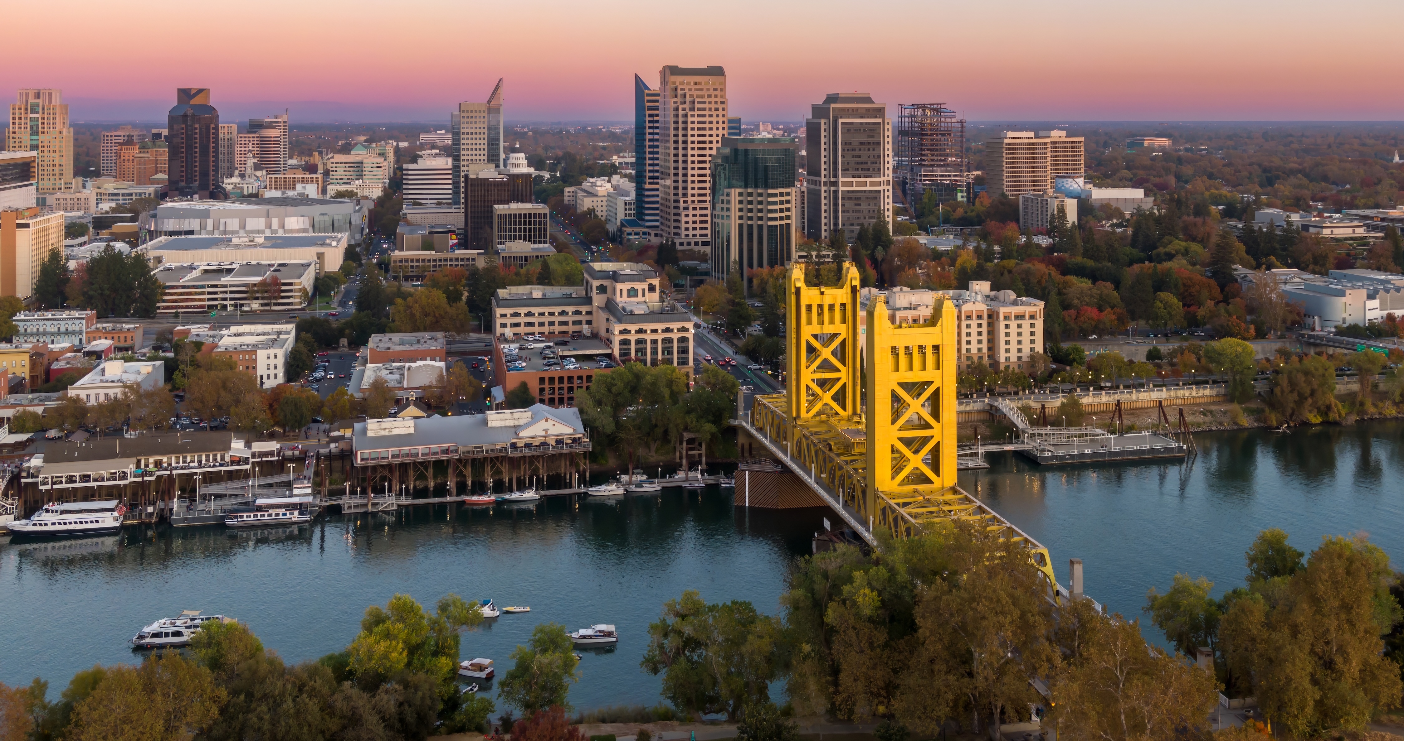Aerial view of Sacramento stock image