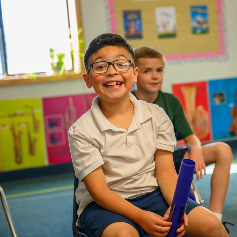 A joyful student at St. Joseph Marquette Catholic School in Yakima