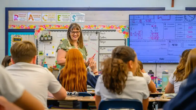 A small class of students at St. Joseph Marquette Catholic School in Yakima