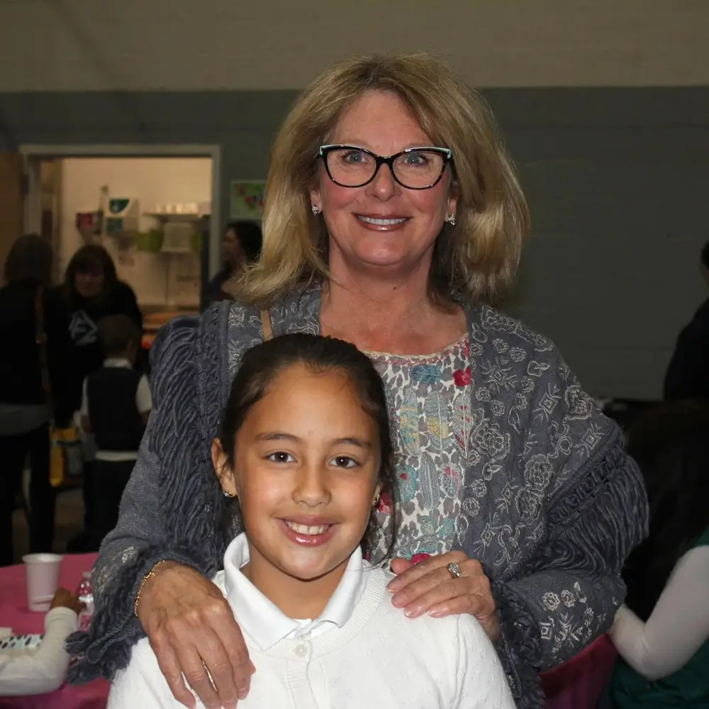 Volunteers serving at a community dinner at St. Joseph Marquette Catholic School in Yakima