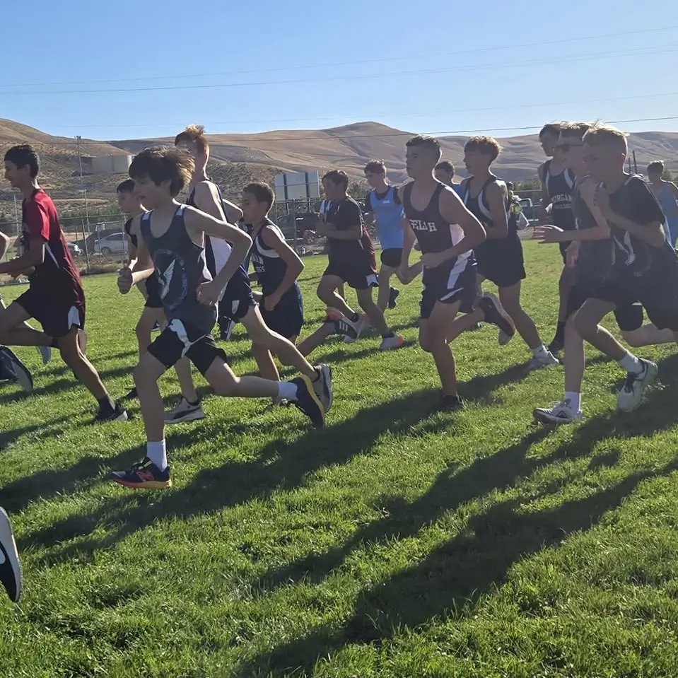 Students taking part in a jog-a-thon fundraiser at St. Joseph Marquette Catholic School in Yakima