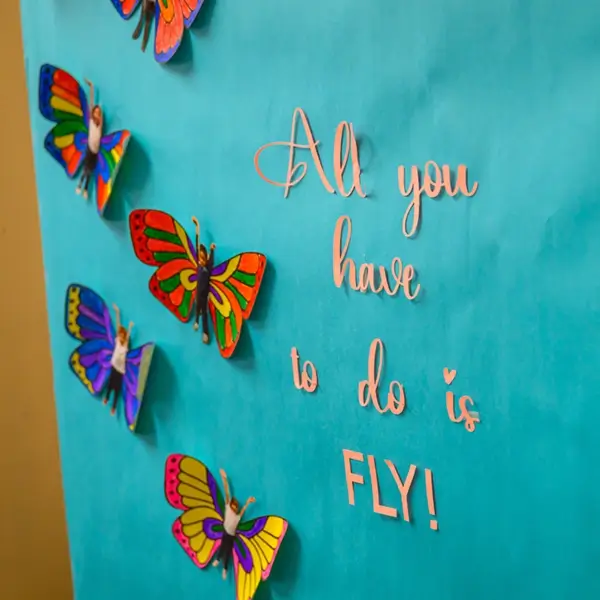 A welcoming classroom door display at St. Joseph Marquette Catholic School in Yakima