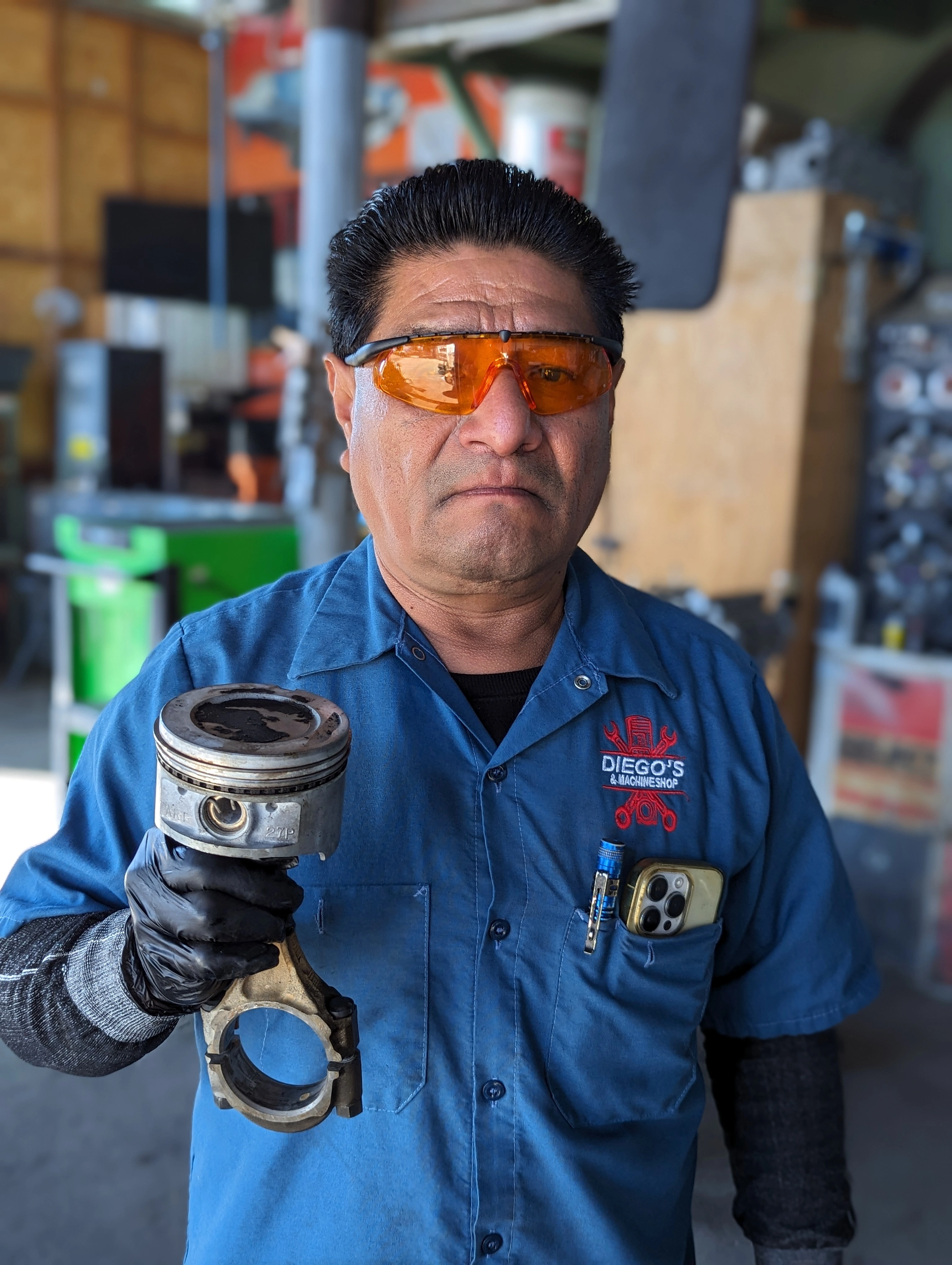 Cylinder head resurfacing on a surface machine at Diego's Machine Shop Riverside CA