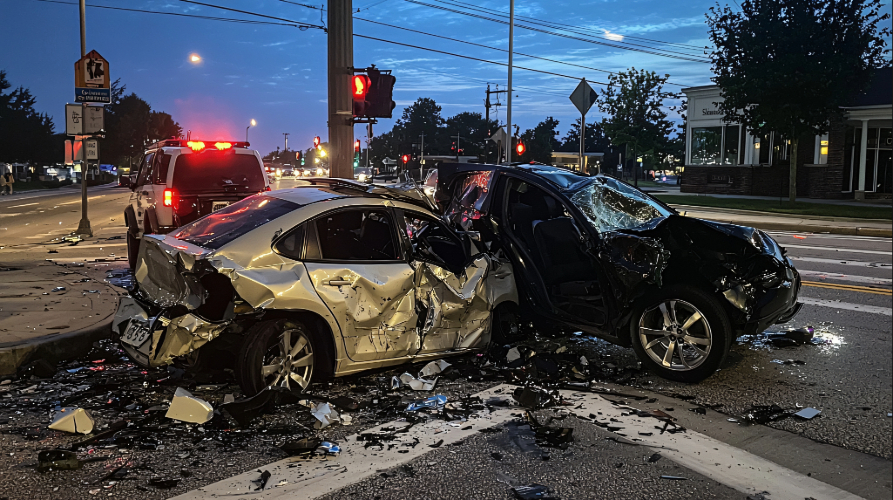 T-bone side impact crash at an intersection