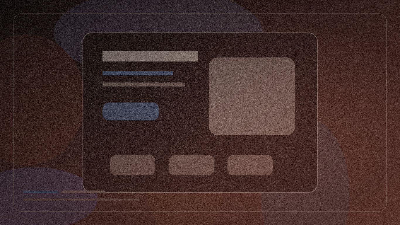 Abstract digital interface with rounded rectangles and lines on a textured background.