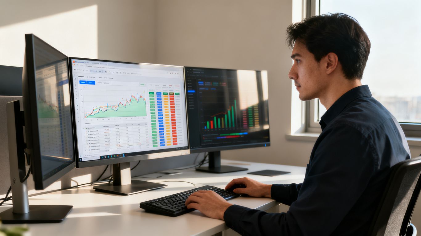 SEO analyst reviewing search data