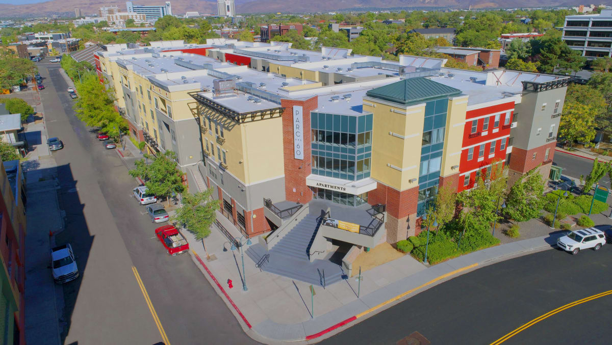 Aerial view of building