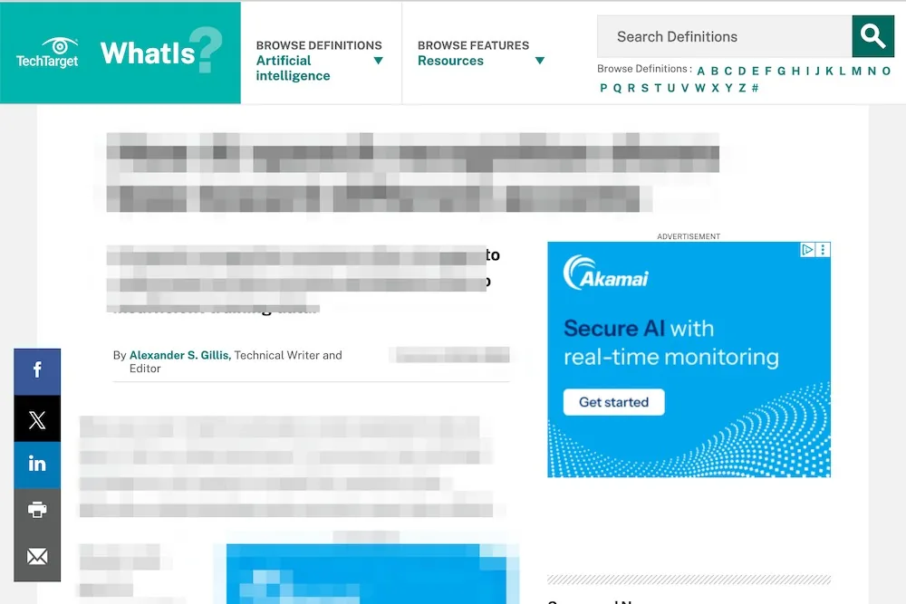 TechTarget WhatIs article from one of our SaaS campaigns (DR 91).