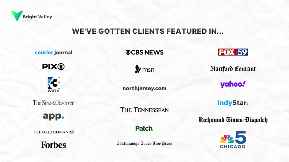 media outlets we got clients featured
