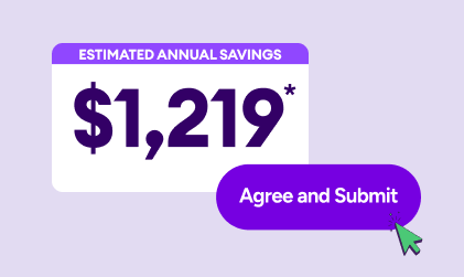 Estimated annual savings and submitting order