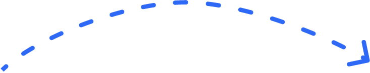 A gray arrow going upwards and to the right 
