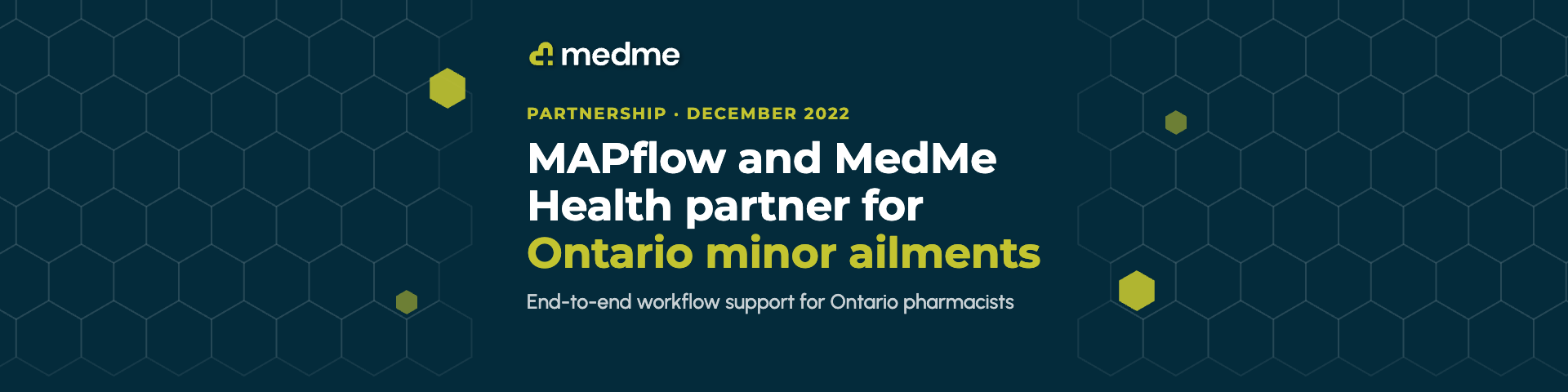 MAPflow and MedMe Health Partner to Provide End-to-End Pharmacy Workflow Support for Ontario Minor Ailments Program