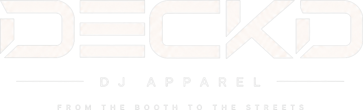 White stylized DECKD logo in a bold futuristic font.