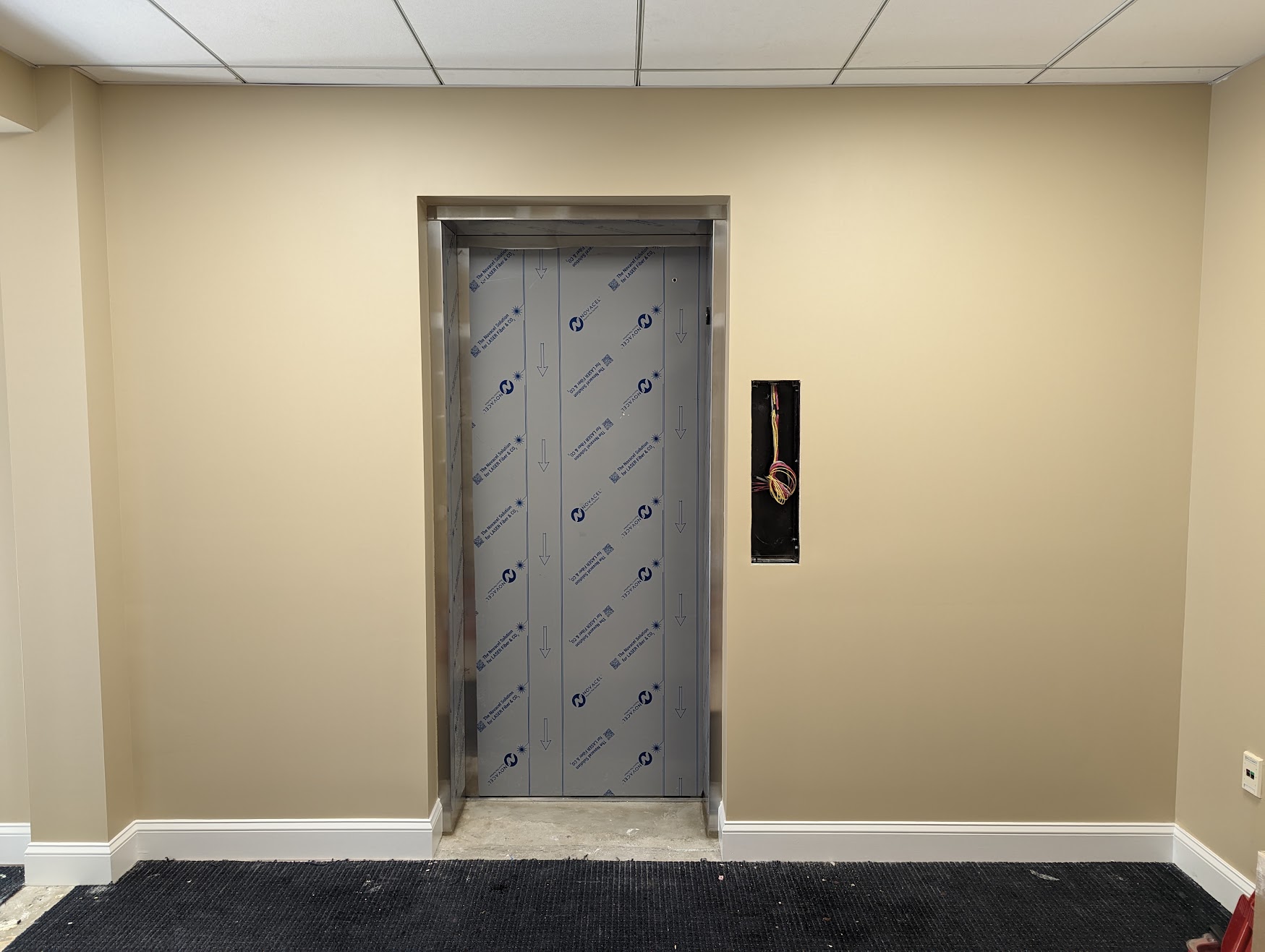Timonium elevator hoistway construction