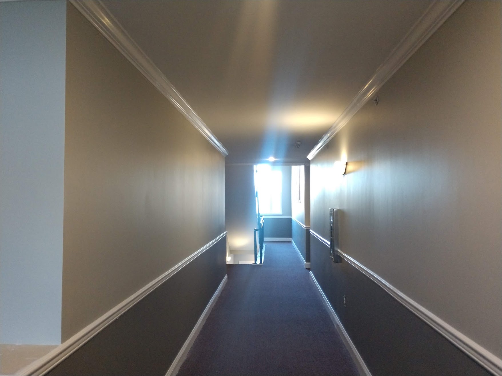 Columbia common-area hallway renovation progress