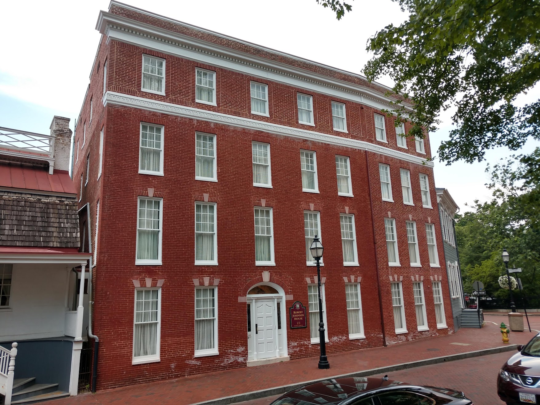 Historic exterior painting and brick masonry restoration, Annapolis