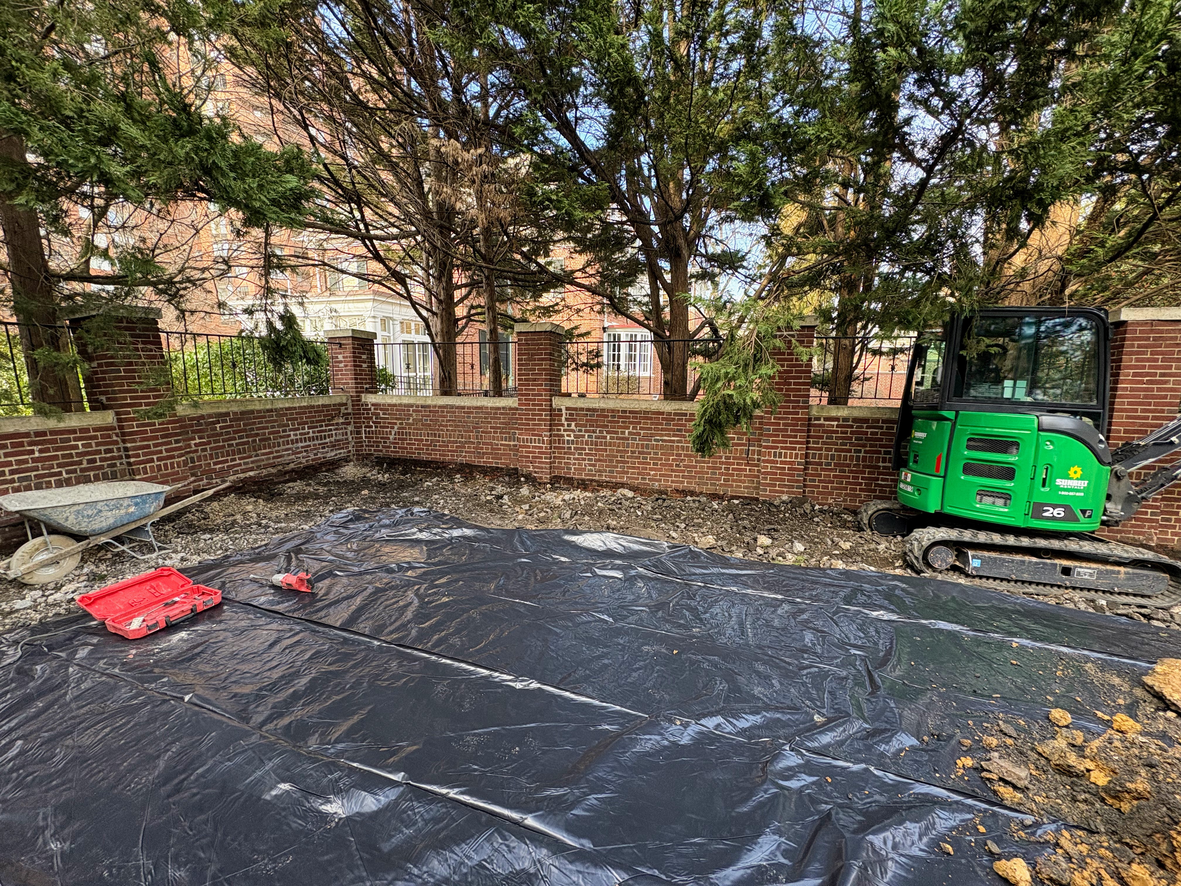 Retaining and garden wall repair, Baltimore, completed