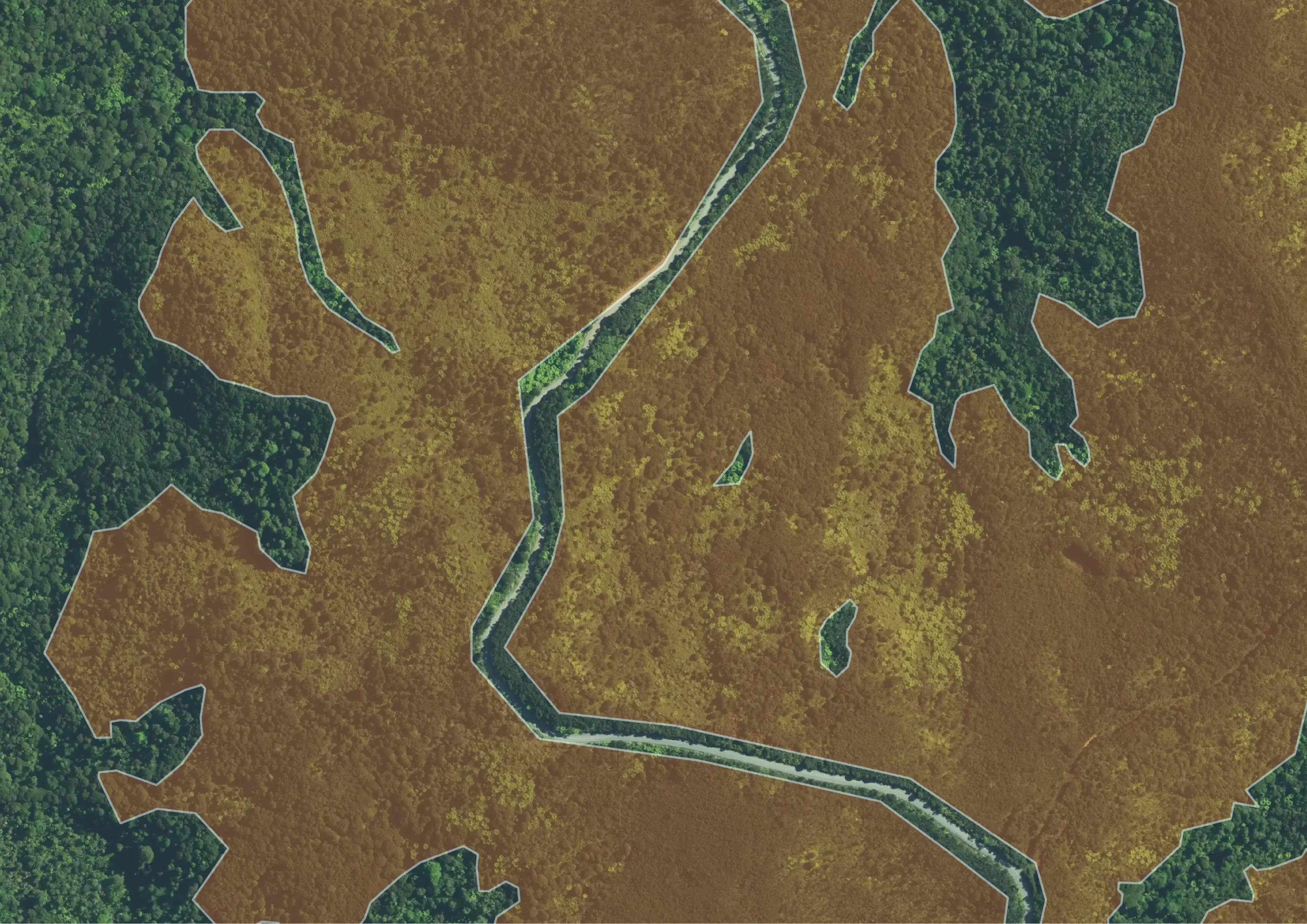 A post 1989 image of land with eligible area.