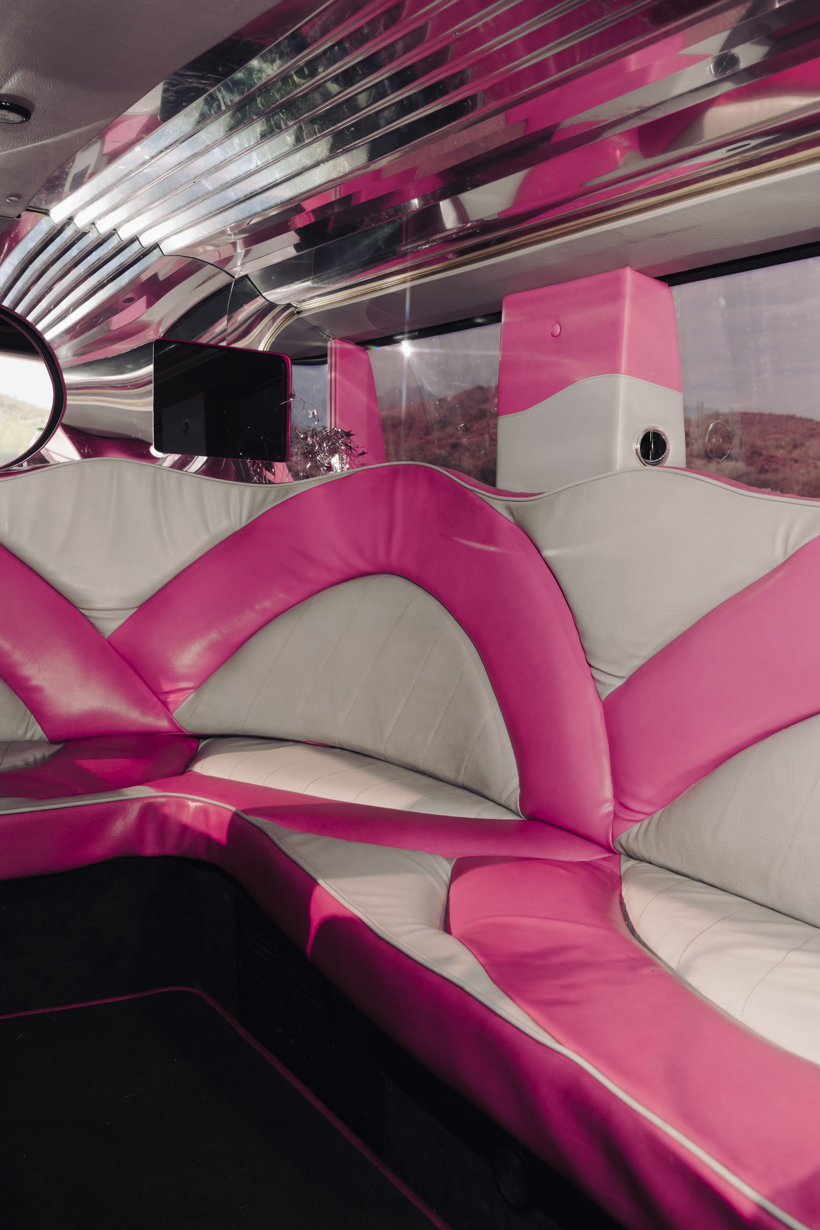 Pink limousine photo
