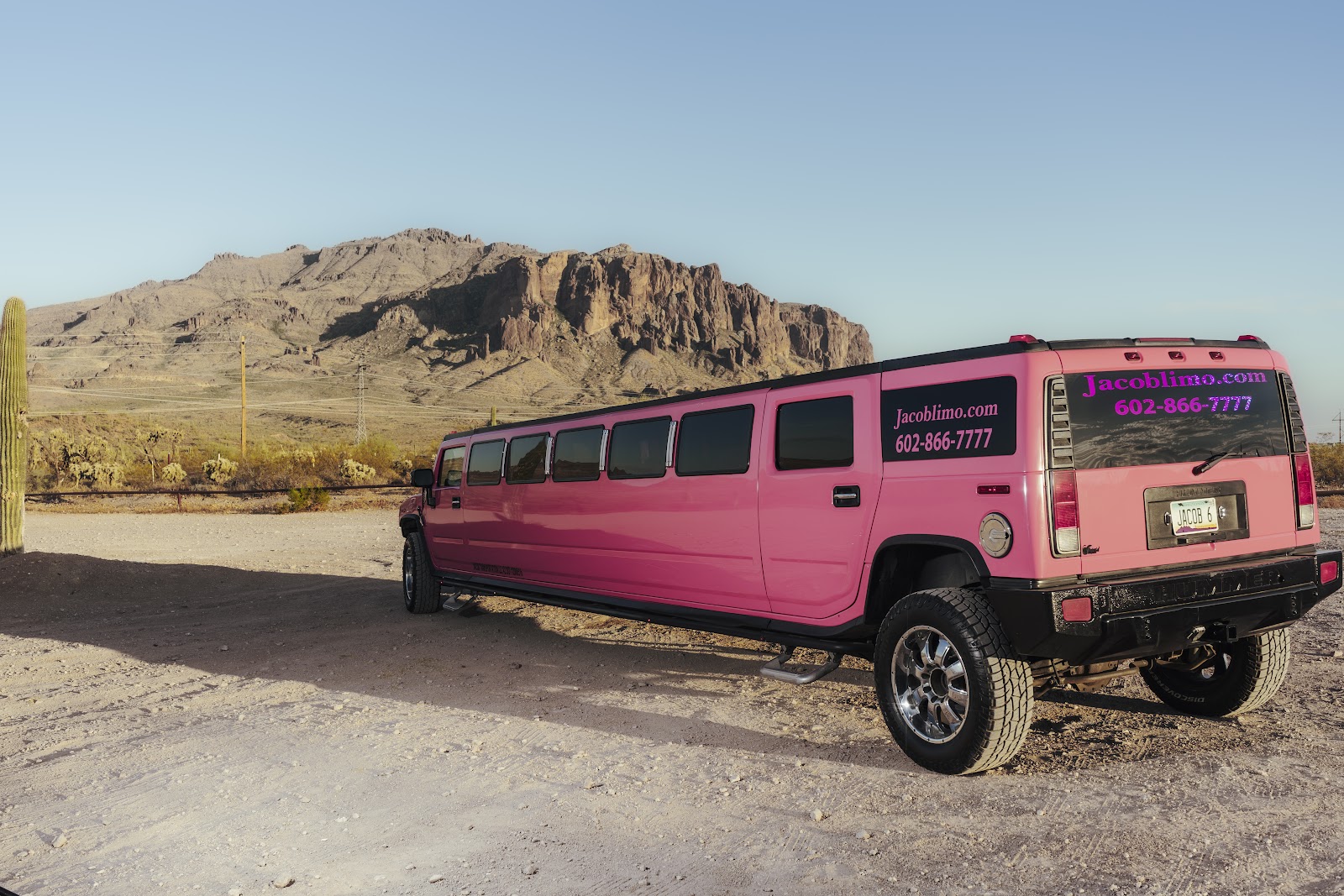 Jacob Transportation pink limousine