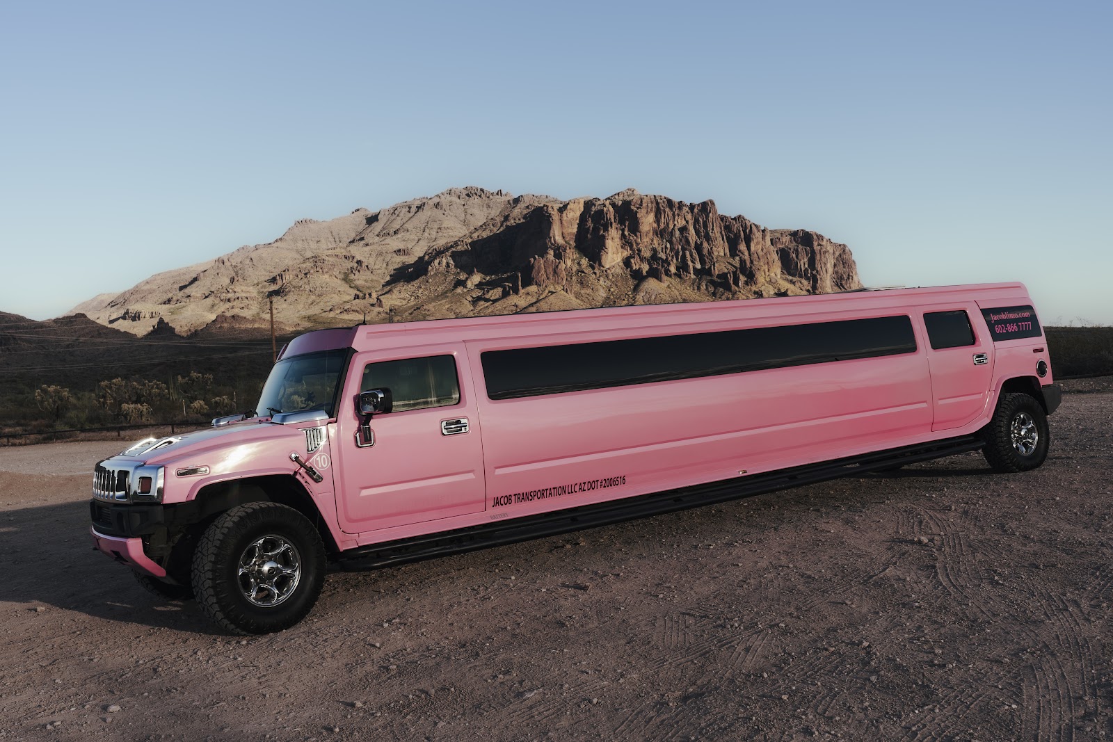 Jacob Transportation pink limousine
