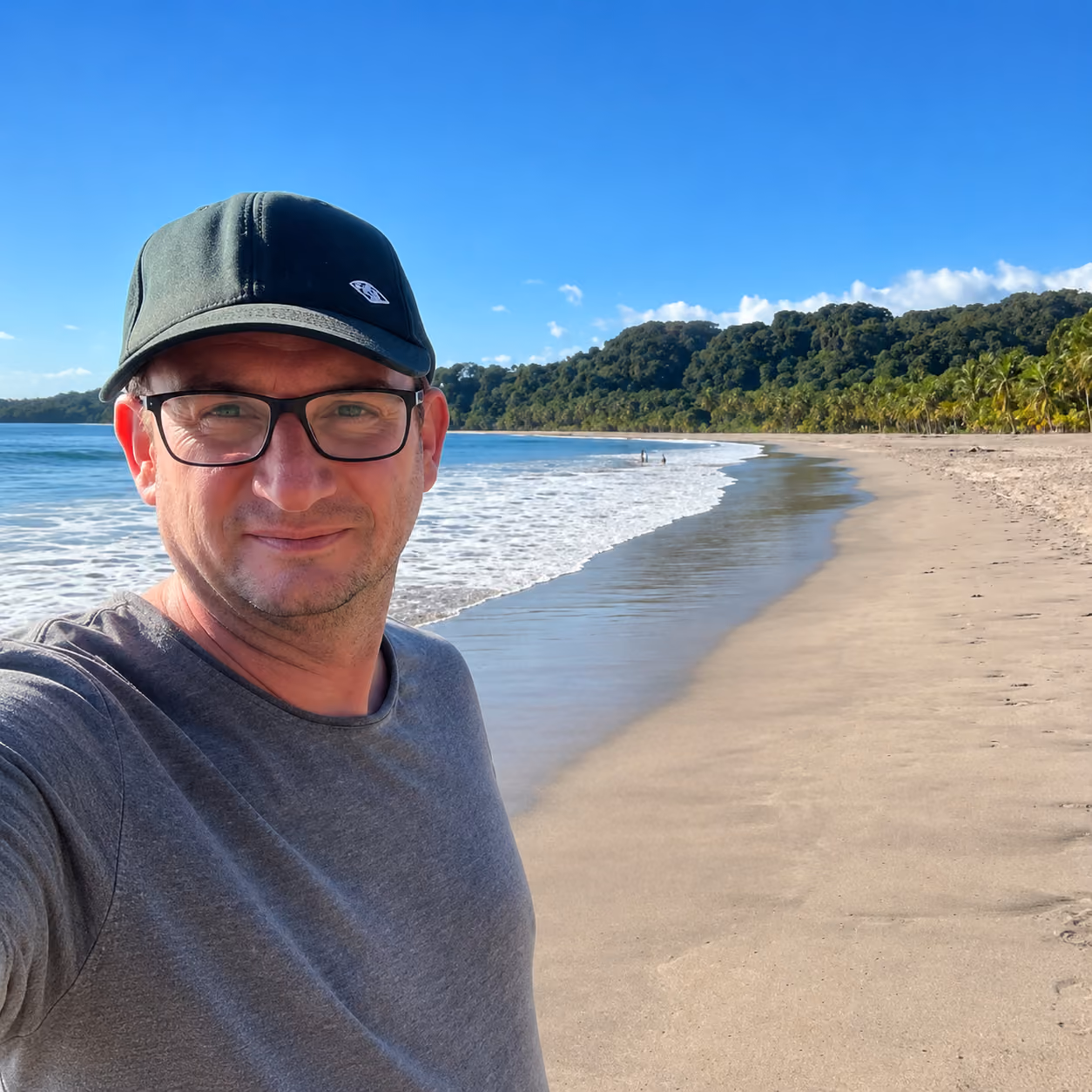Happy homeowners enjoying their custom-built home in Costa Rica