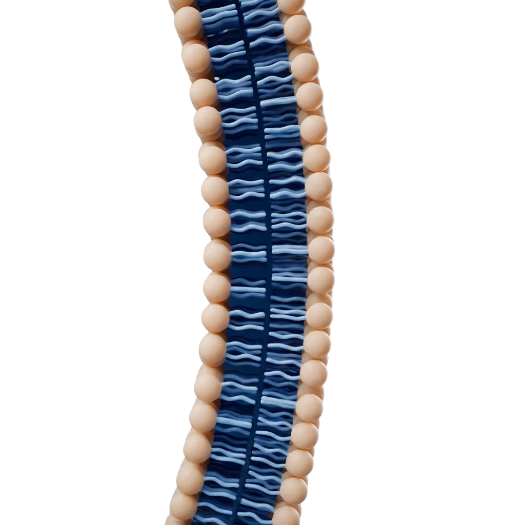 Illustration of a lipid bilayer, the basis of the LipoCoat coating