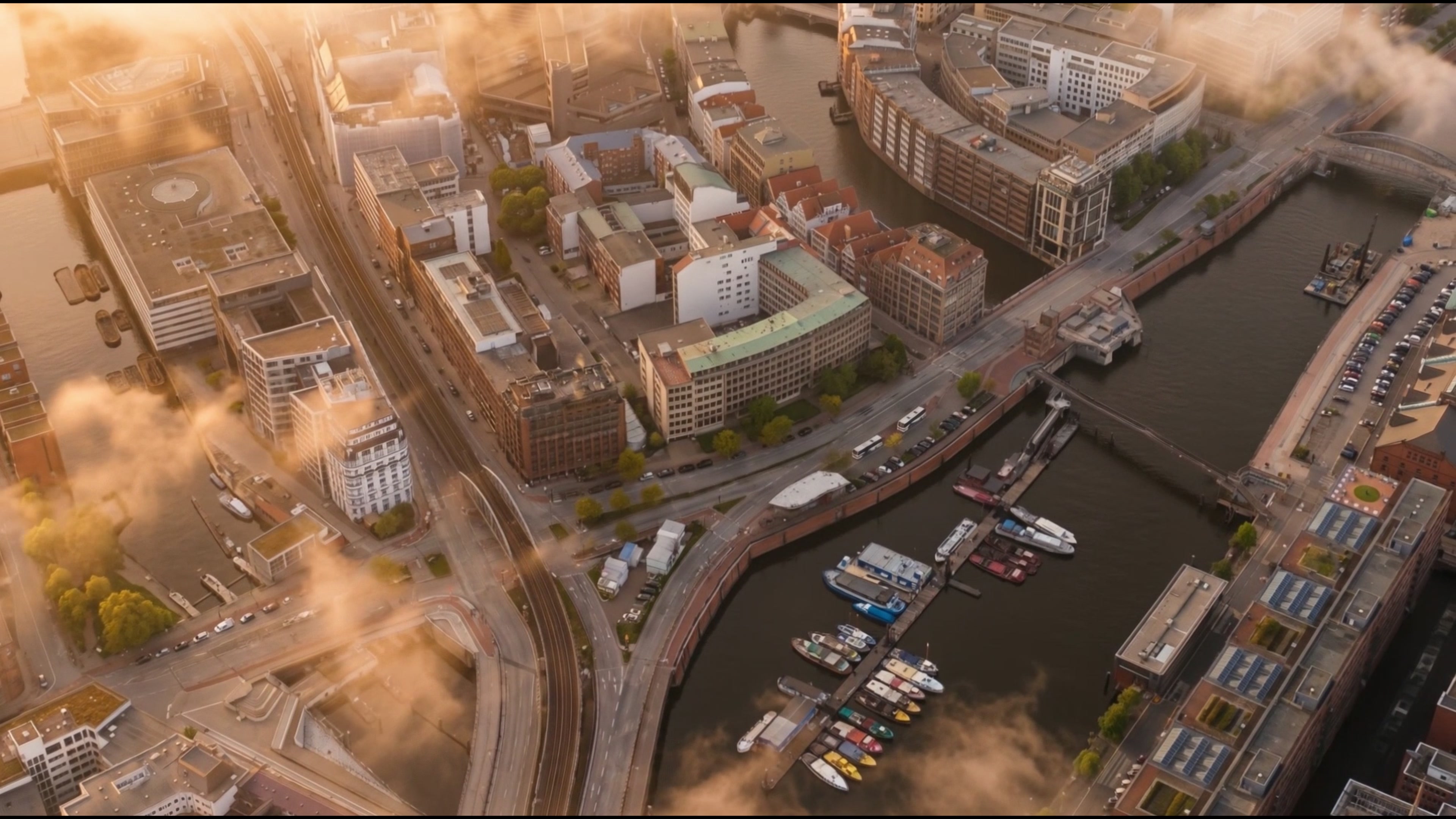 Luftbild Speicherstadt und HafenCity Hamburg