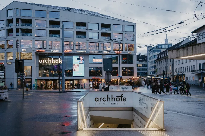 Archhöfe Winterthur, direkt am Bahnhof