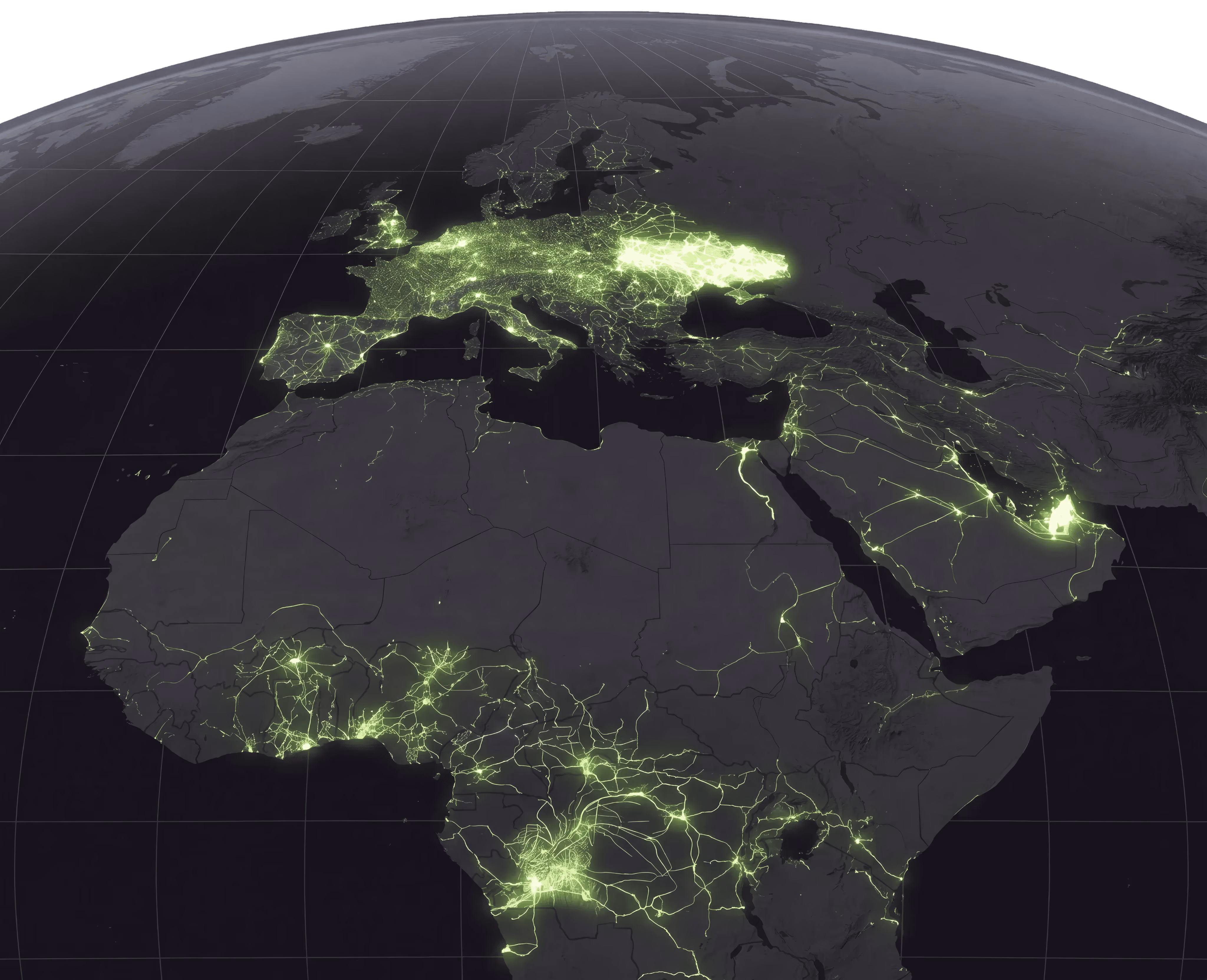 Map showing RIDNE's operational reach from Ukraine to West Africa